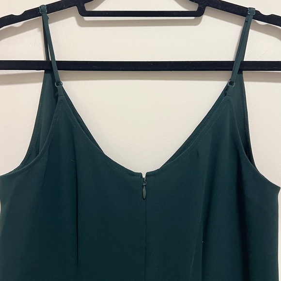 Aritzia Babaton Adjustable Strap V Neck Jumpsuit w/Pockets Dk Green Sz: 0 - Picture 8 of 13